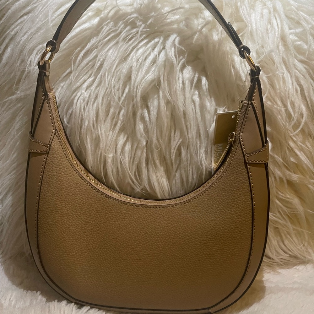 Michael Kors Beige Leather Hobo Bag - Picture 2 of 4